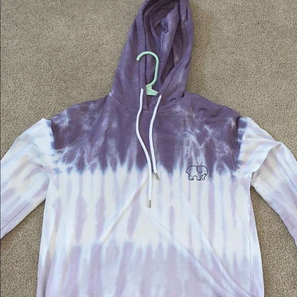 Ivory Ella purple ombré short sweatshirt - Picture 1 of 2